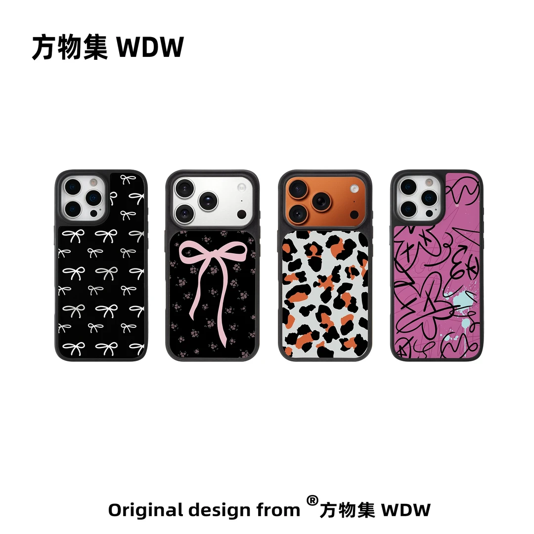 方物集WDW丨<造物主系列>光油印花适用iphone17黑边磁吸手机壳