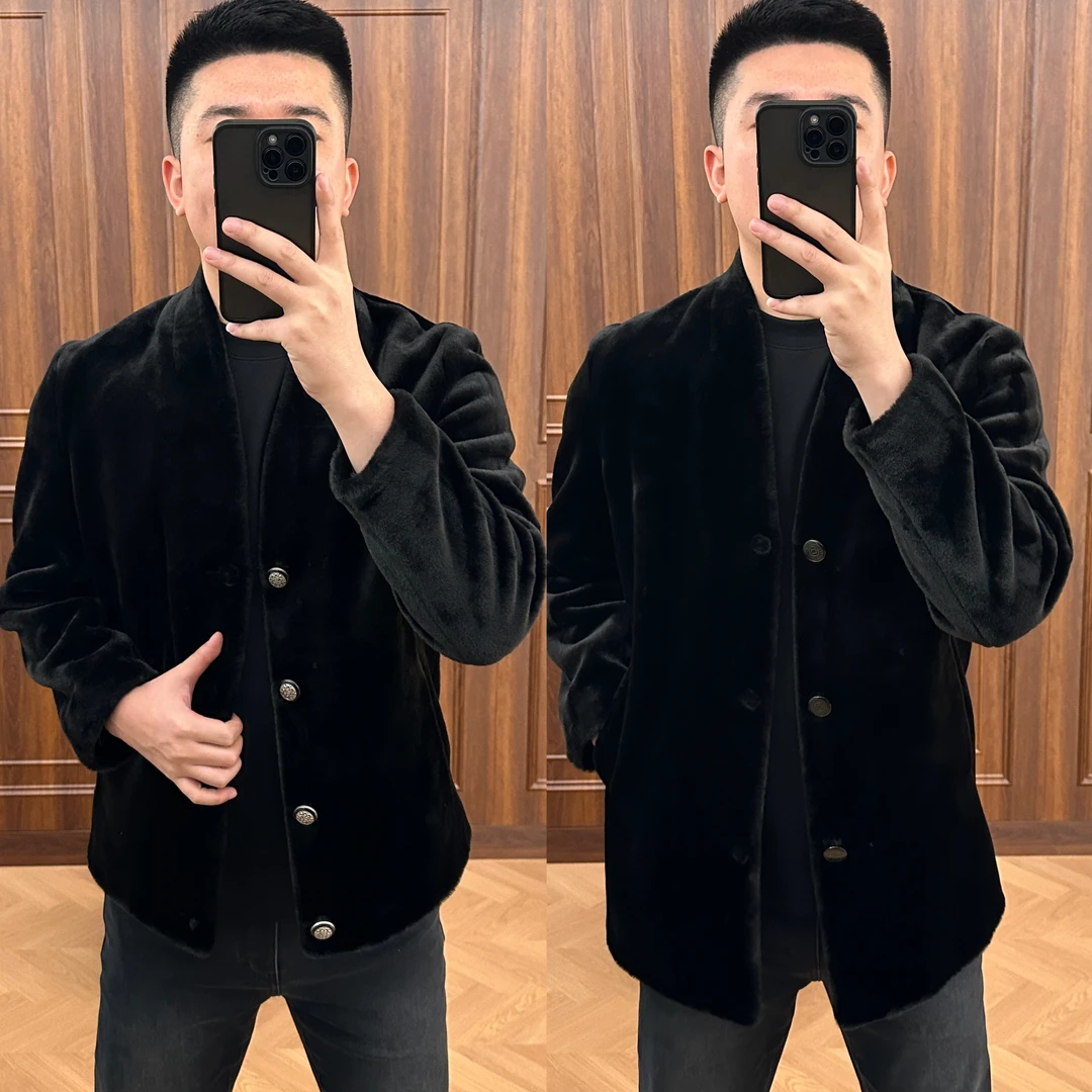 态度｜秋冬男士设计师款「钻石绒」V领轻奢时尚外套96820(21)