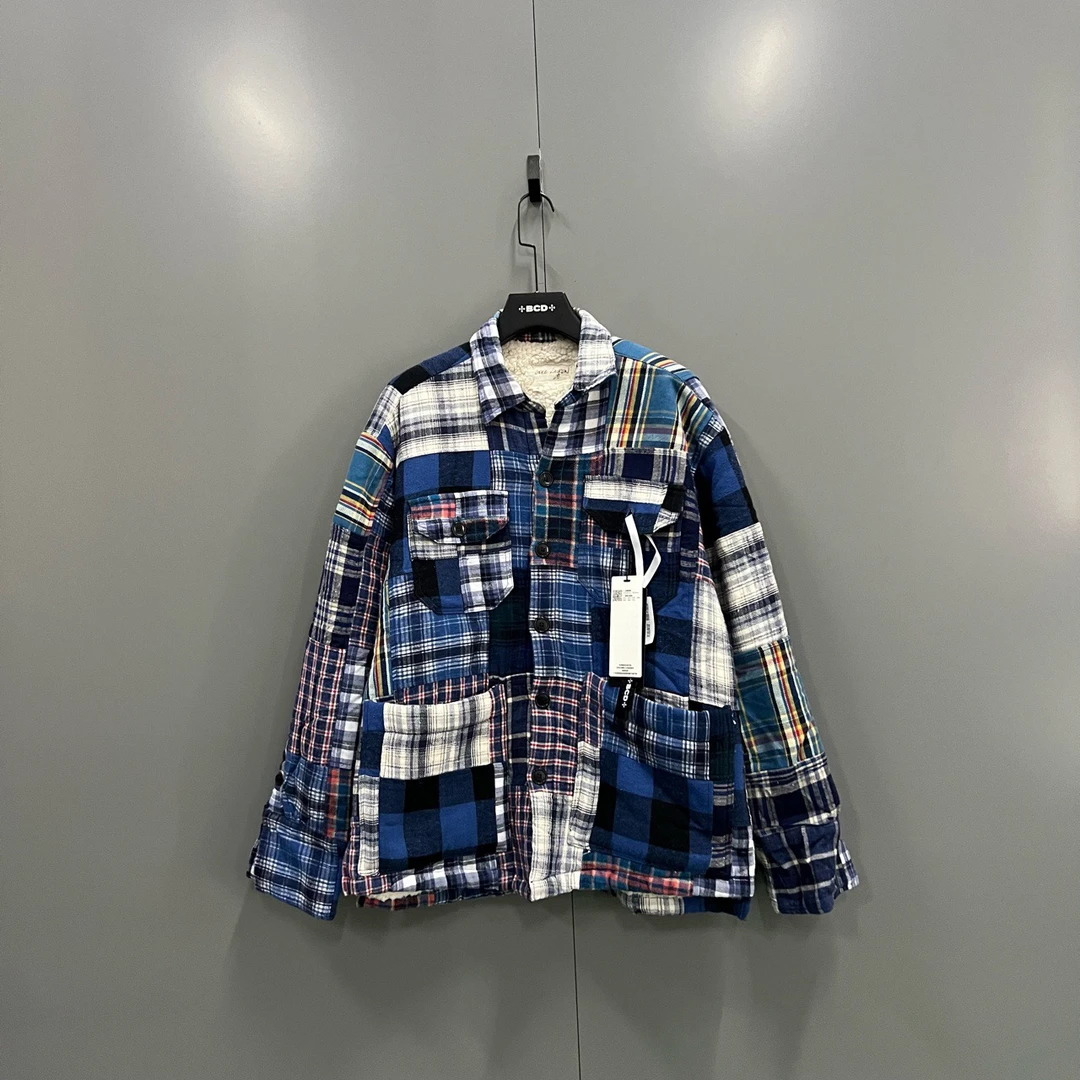 未使用 maje (ll) GREG LAUREN 格纹拼接羊羔绒外套 1码/009524