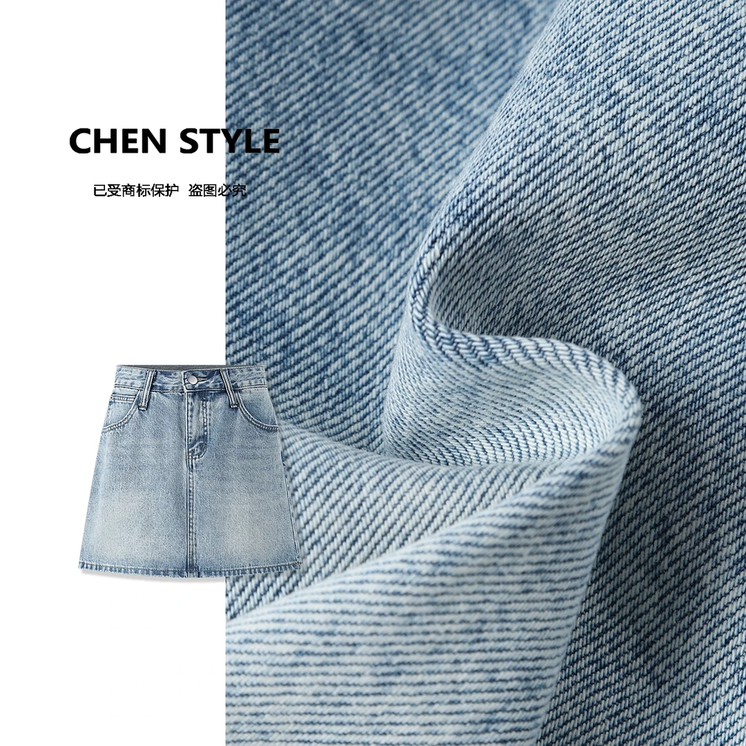 楚楚君~【爆辣迷你】Q54947春款时尚复古水洗渐变A版包臀牛仔短裙