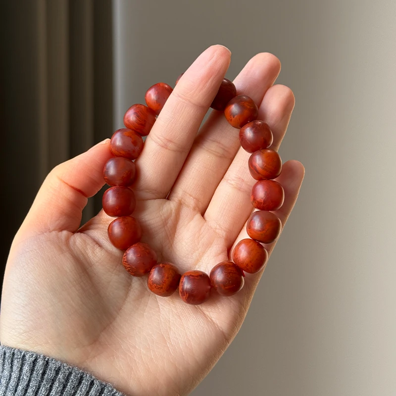 玉知意天然玉石玛瑙南红手串单圈珠串精美气质百搭手串孤品收藏级
