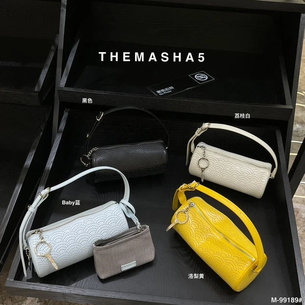 99189【 玛莎】M&SHA THE MASHA5 高级感镂空花纹圆筒包时尚百搭