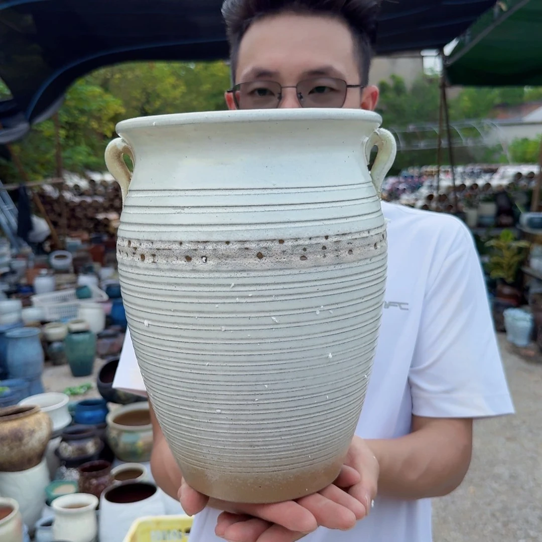 紫砂花盆口20高28.5（一个白色圈圈老庄