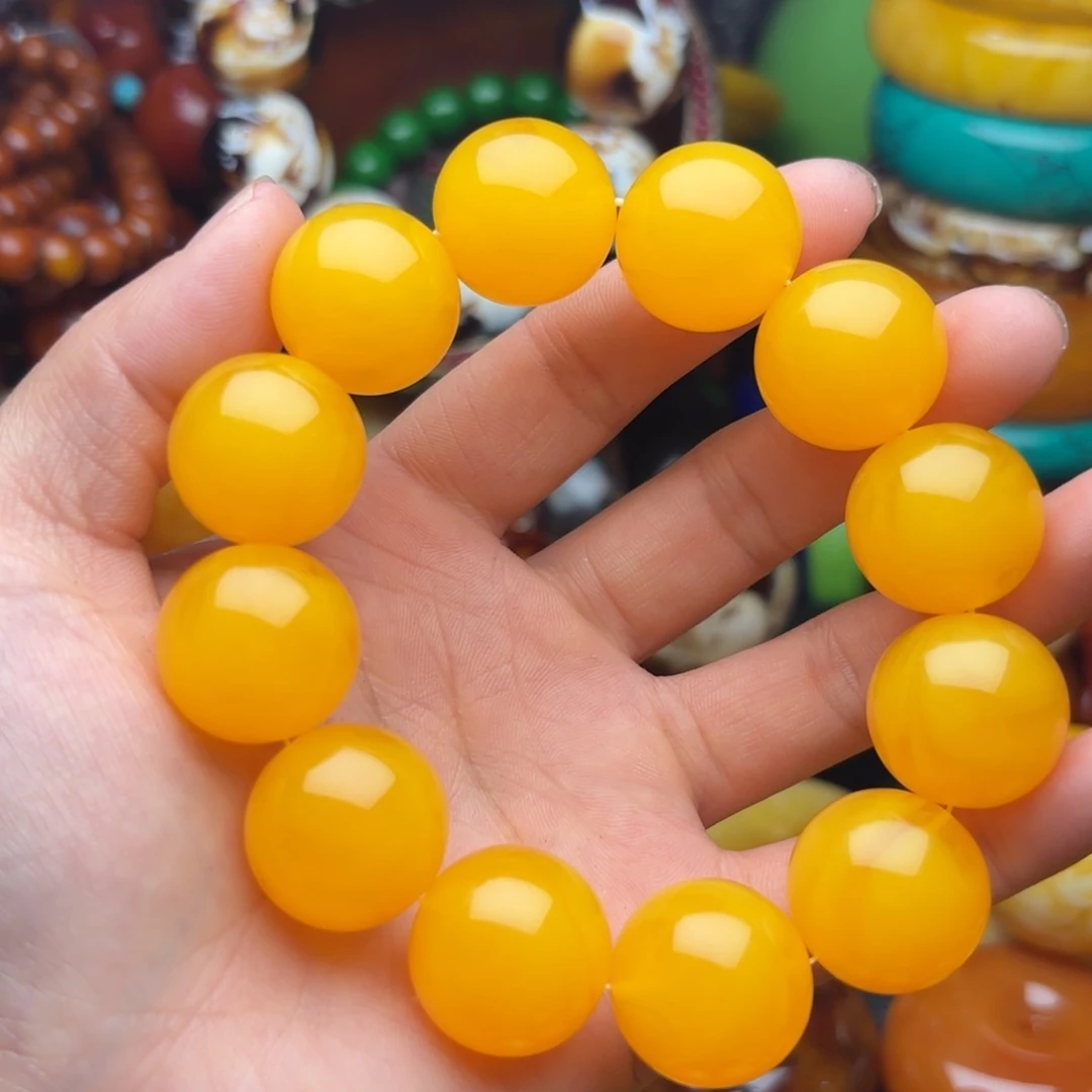 未镶嵌琥珀手链康*玛蜜蜡