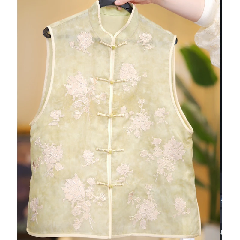 潘 时尚百搭复古春夏新中式马甲825133