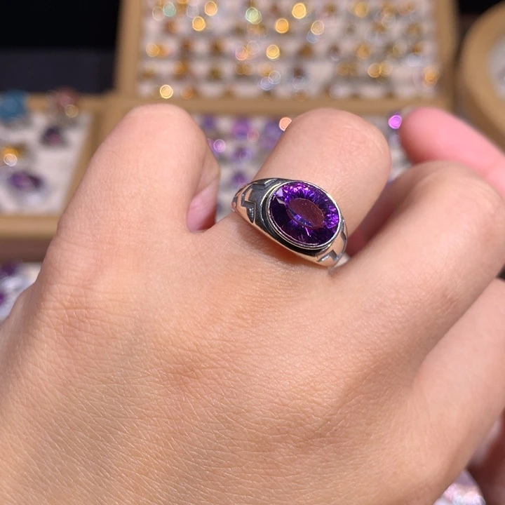 【闪购商品】水晶戒指银S925镶嵌戒指