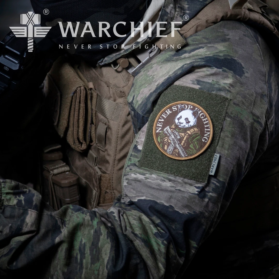WARCHIEF酋长熊猫军团野战版魔术贴衣服臂章户外运动背包装饰标贴