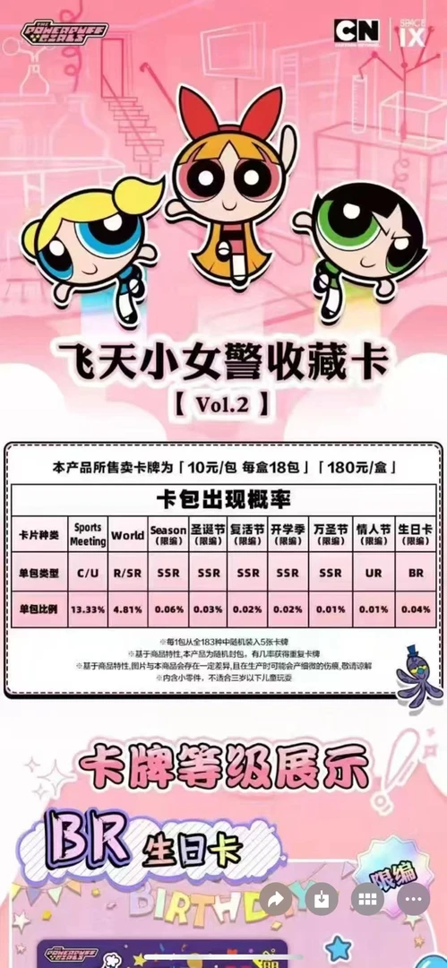 【飞天小女警】华特正版收藏卡