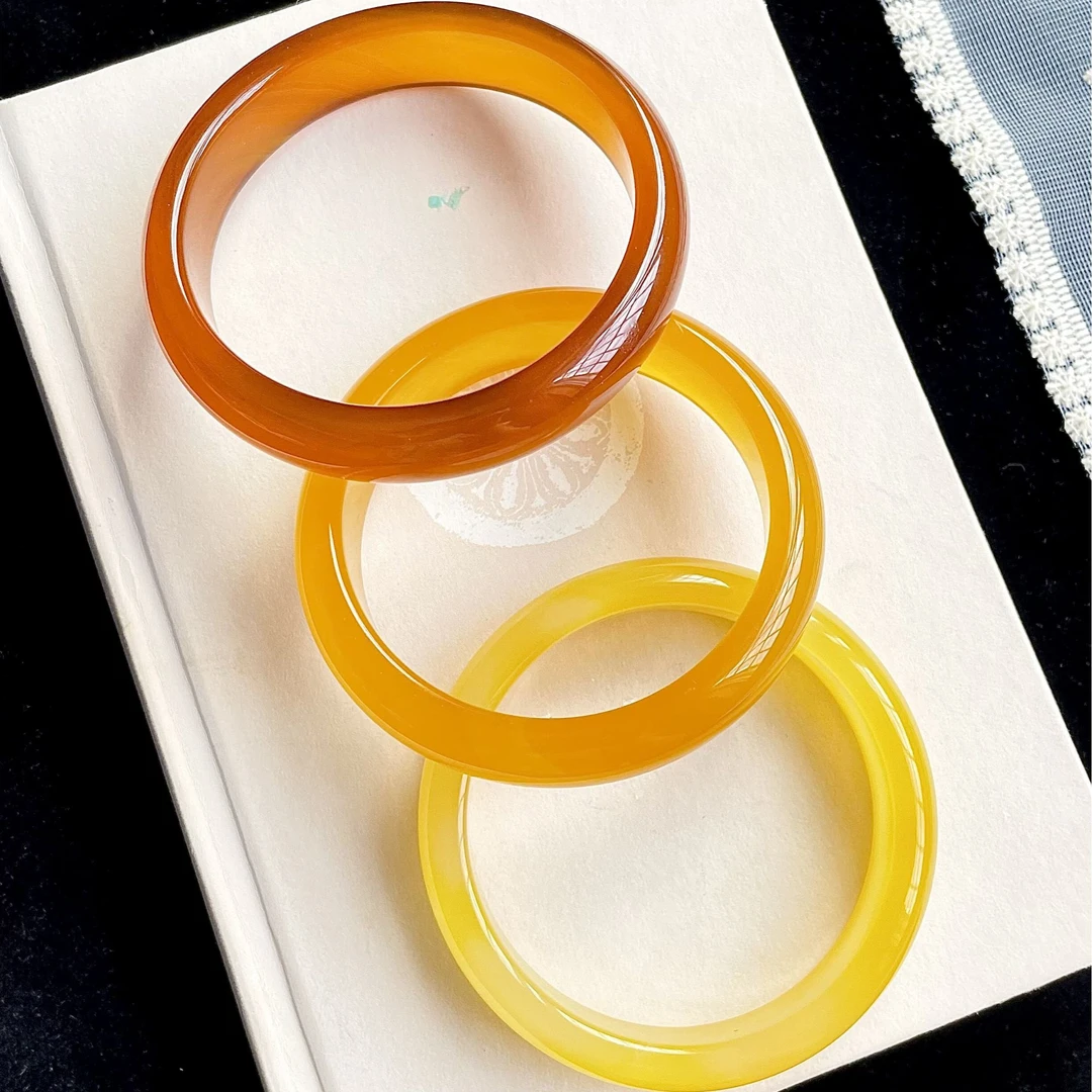 【柏娅专属】黄玛瑙高冰金玉满堂手镯多样性发拍一发一 SZZ003