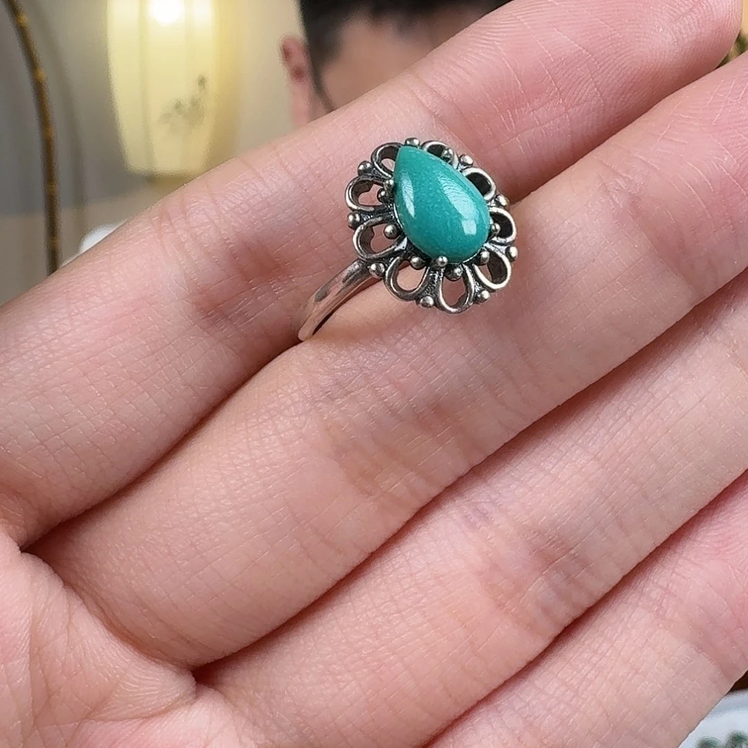 绿松石银S925镶嵌珠宝奇石20