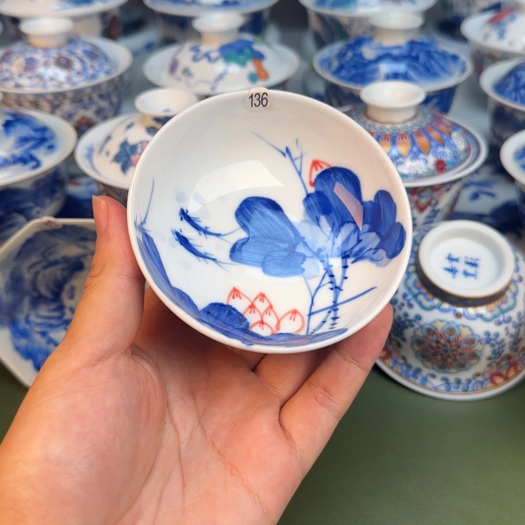 彦祖纯手工手绘茶具136