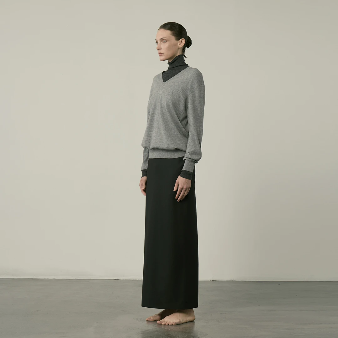 AP洛哥42031ST【松弛感/V领】羊毛时尚百搭长袖针织套衫2024秋