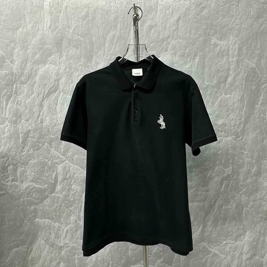 99新 BURBERRY/博柏利 独角兽刺绣Polo短袖 L码 O00063