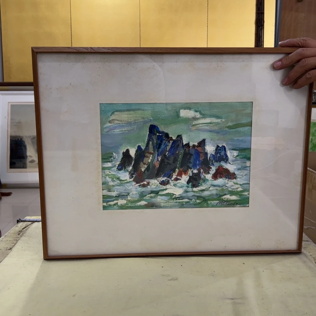 太***湾绘画屏风框画茶空间设计