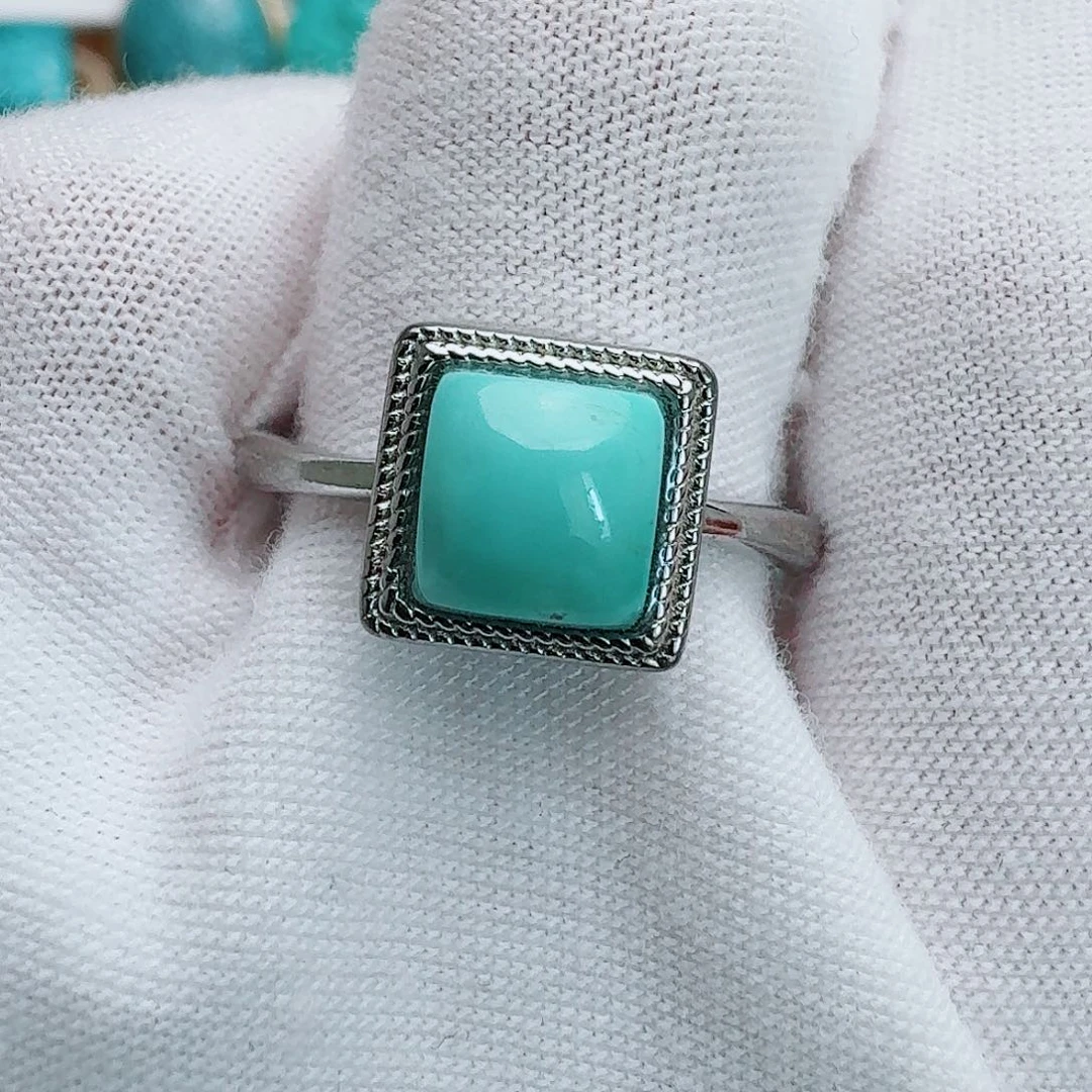 银S925镶嵌绿松石珠宝奇石