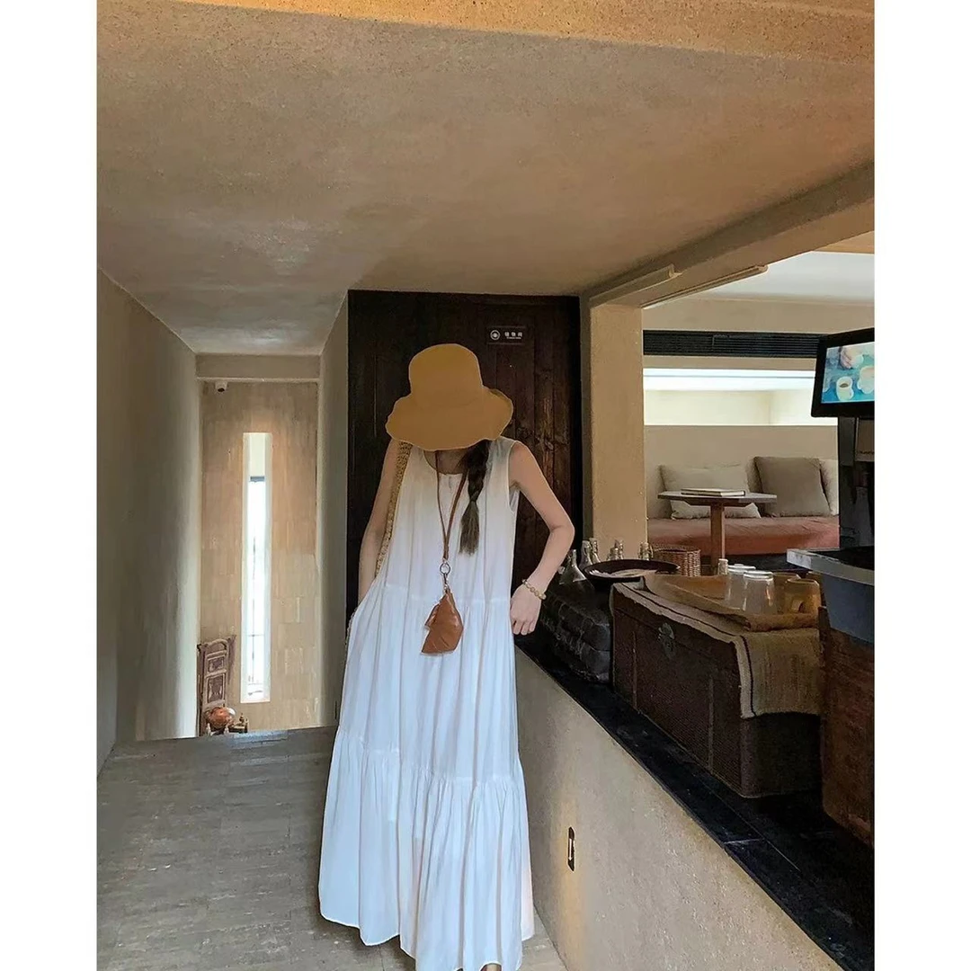 徐秋阳  纯白茉莉 显瘦气质夏季法式设计款连衣裙9373