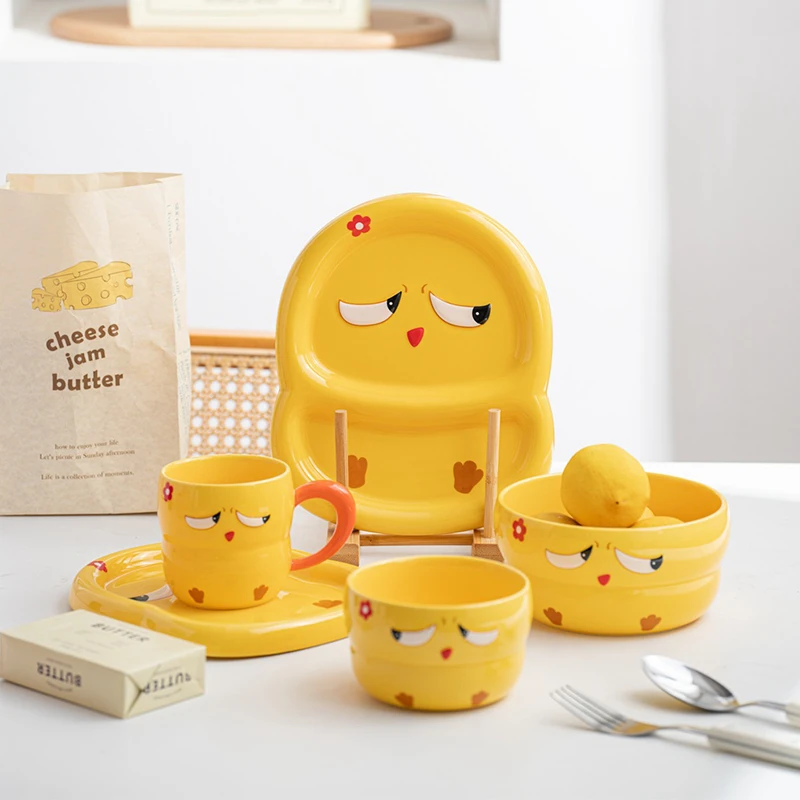 肆月轻悠搞怪小碗酸奶甜品碗家用饭碗卡通可爱风精致漂亮2025新款