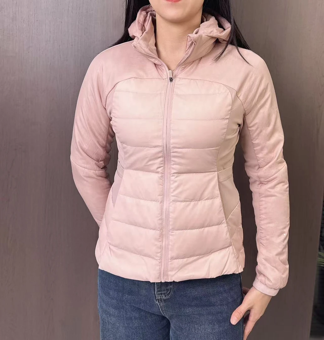 女士户外拼接秋冬收腰休闲加厚