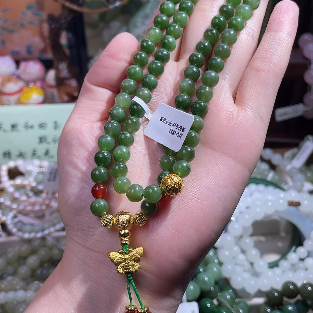 和田玉未镶嵌颈饰碧玉