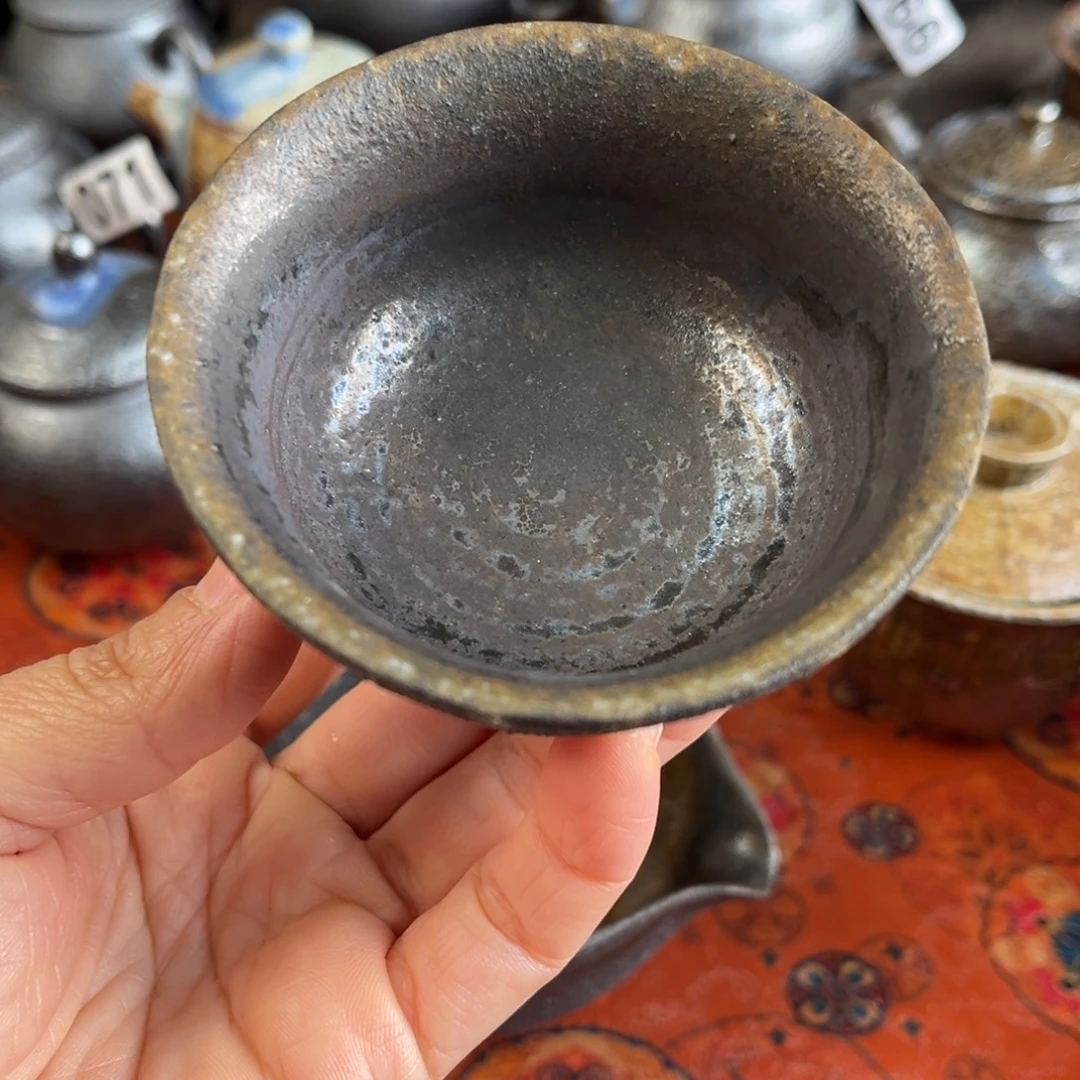 柴烧茶器主人杯杯柴烧