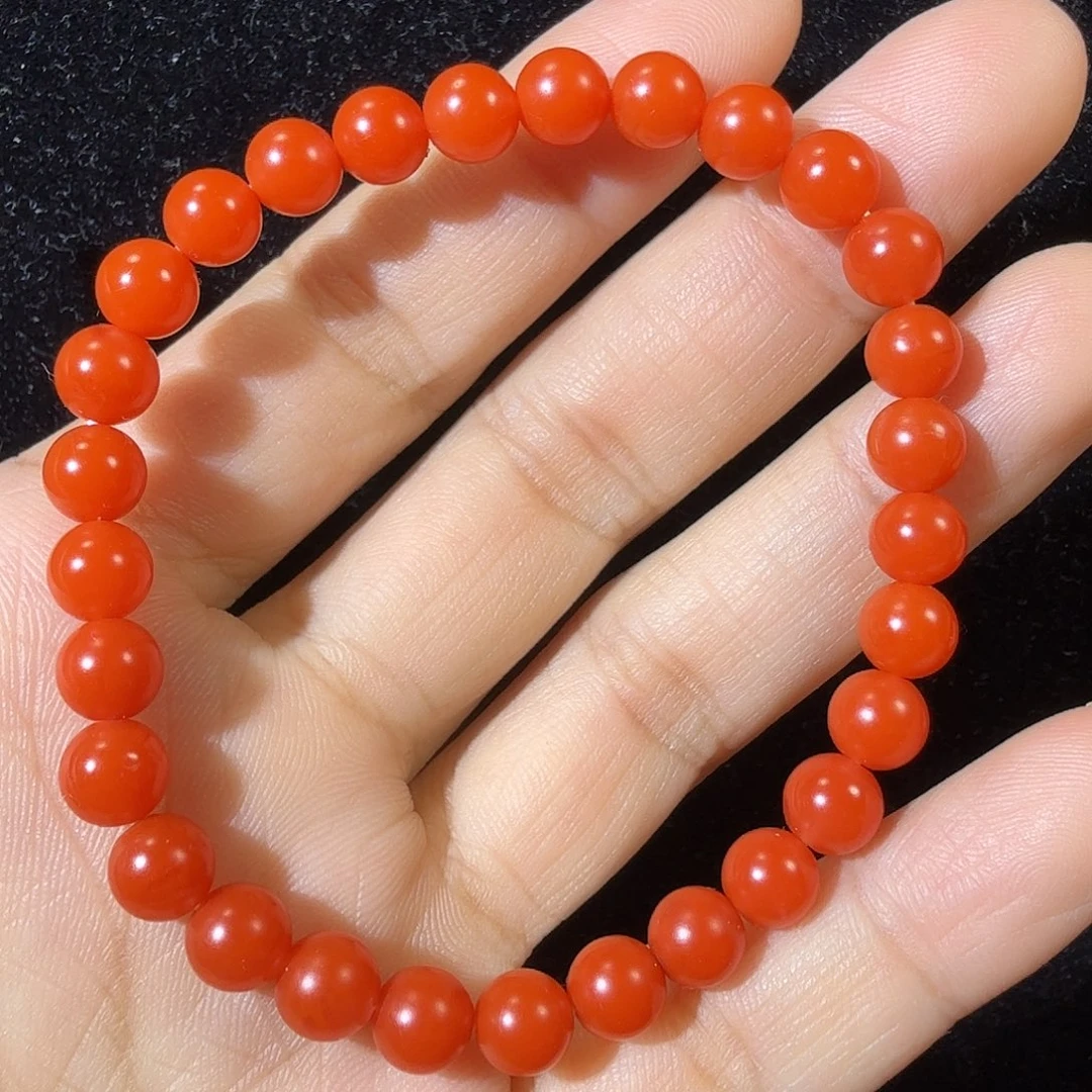 南红玛瑙未镶嵌珠宝半成品6.6保山单圈