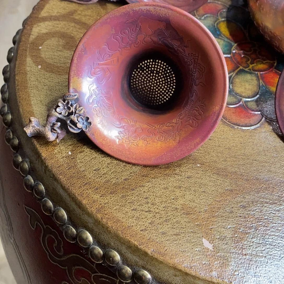 任和堂纯紫铜茶漏55589