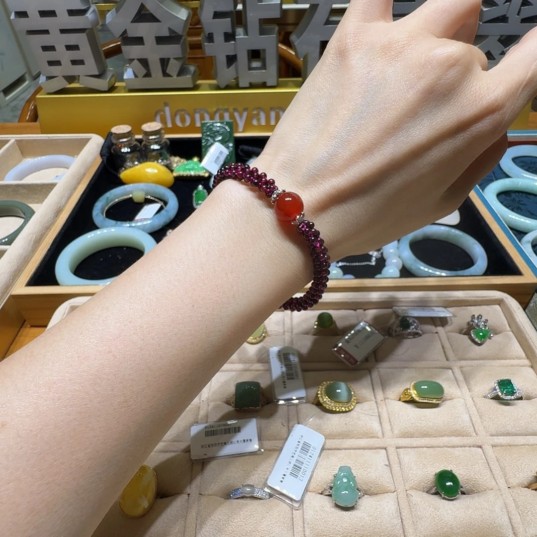 石榴石未镶嵌手串