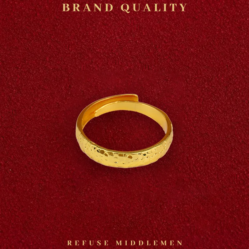 【金店同款】铜合金实心CNC工艺碎冰冰戒指