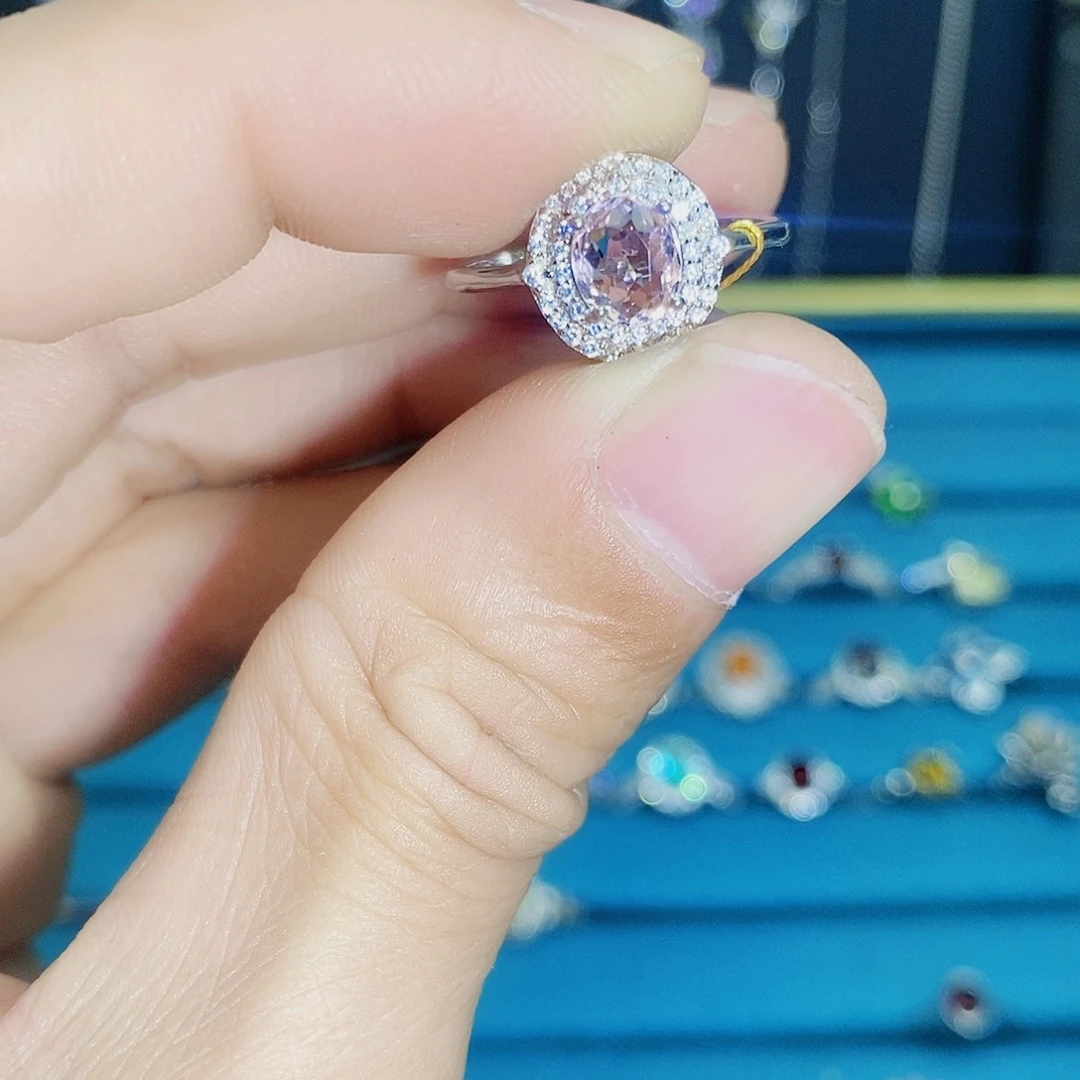 紫晶珠宝半成品银S925镶嵌