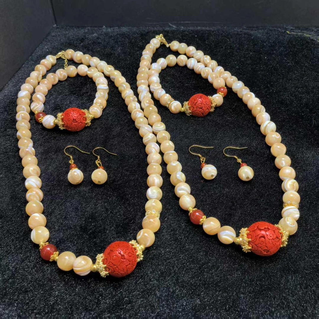 C3992海之荣耀极光炫彩金光贝壳三件套配礼盒-多样性发货只发一套