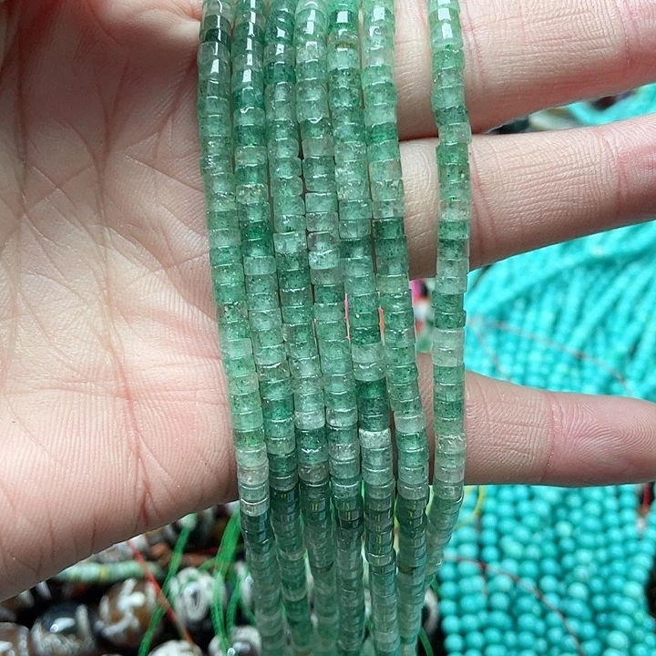 玛瑙/玉髓珠宝半成品未镶嵌一条4mm东林玉隔片