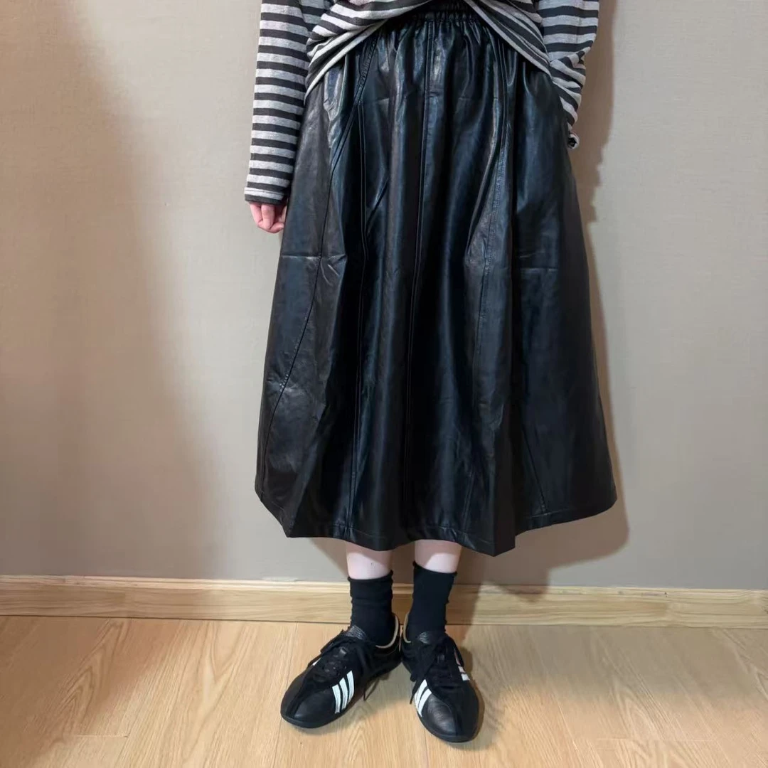 梨型身材遮胯松紧腰赫本裙