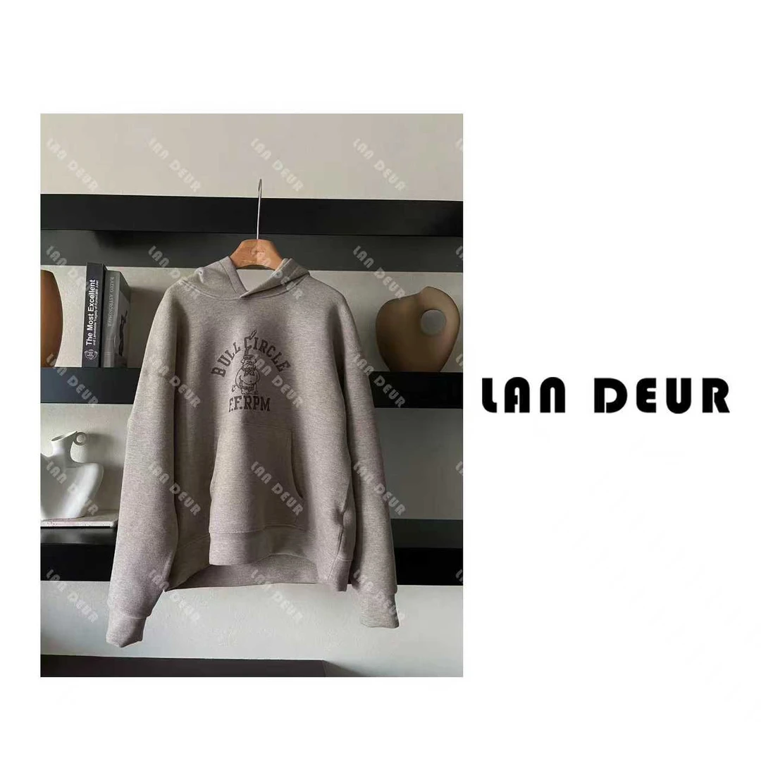 JIUJIU【杏黄可丽】韩系休闲卡通百搭宽松秋冬保暖连帽卫衣女上衣