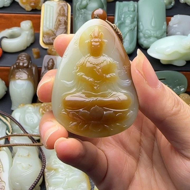 正***中和田玉（糖玉）未镶嵌挂件