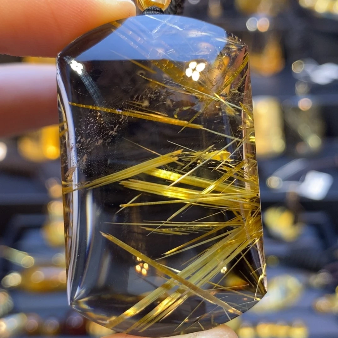 颈饰未镶嵌水晶钛晶无事牌