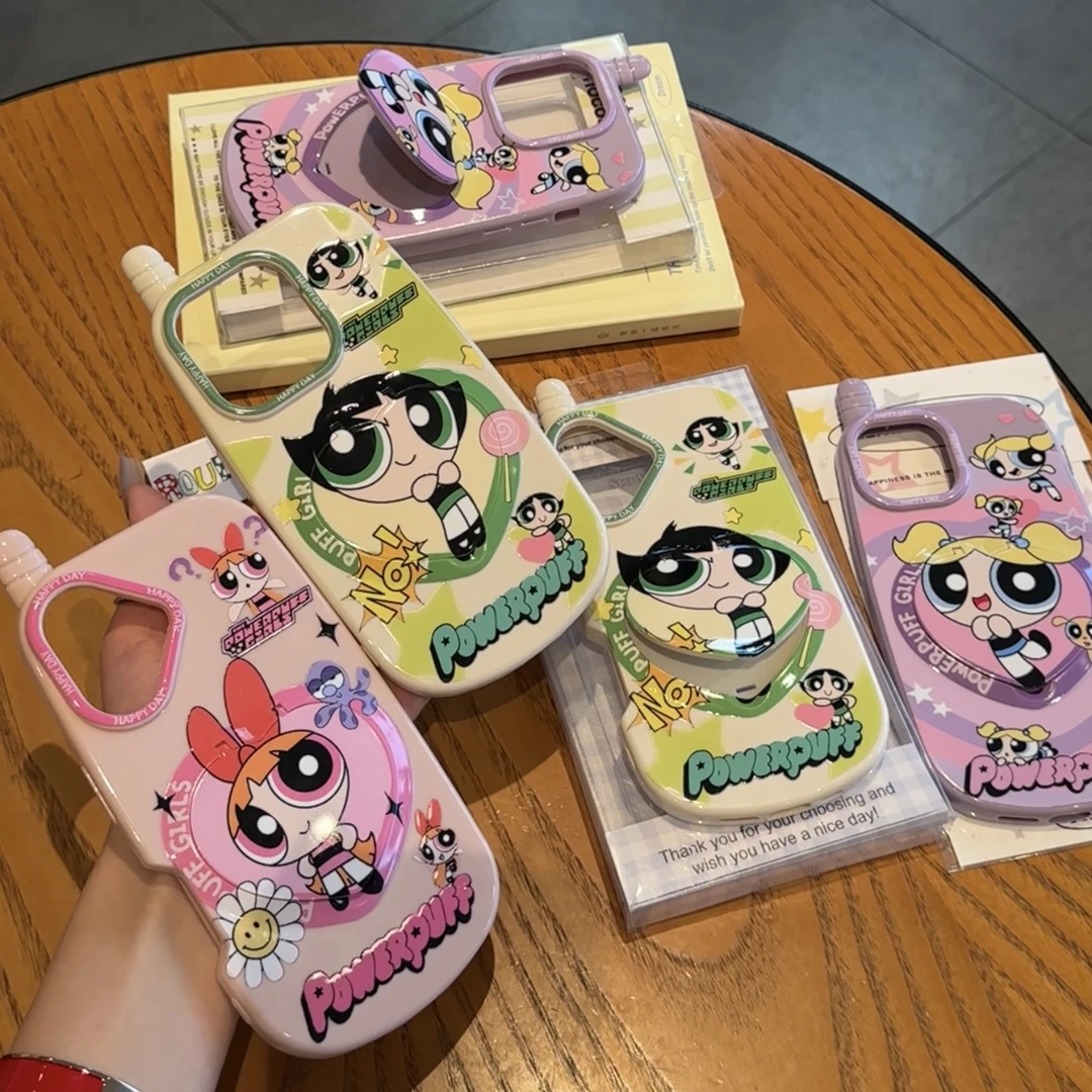 BANCA飞天小女警补妆境支架适用苹果16/15Promax手机壳14大哥大13