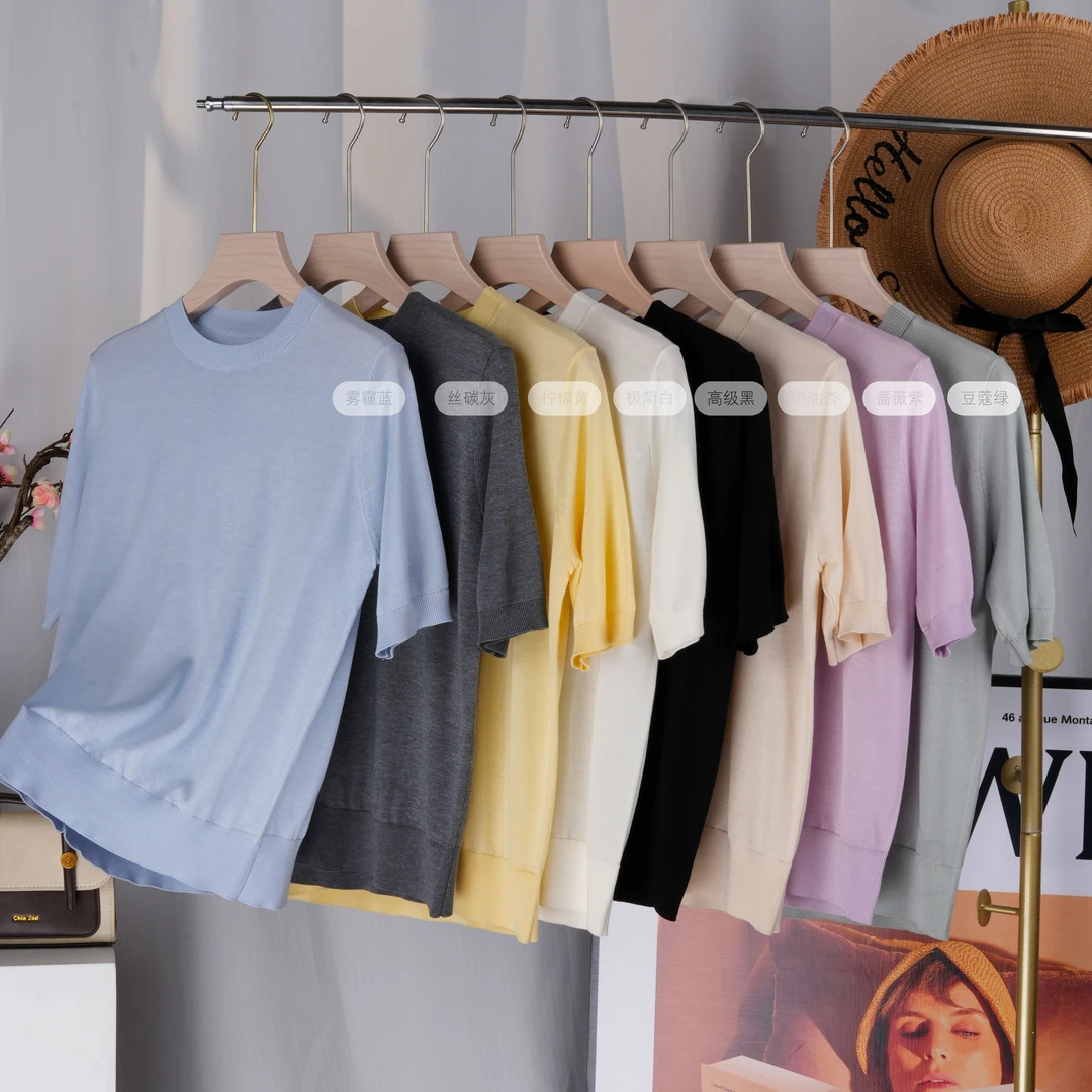 进口三醋酸兰精天丝针织衫 BK09