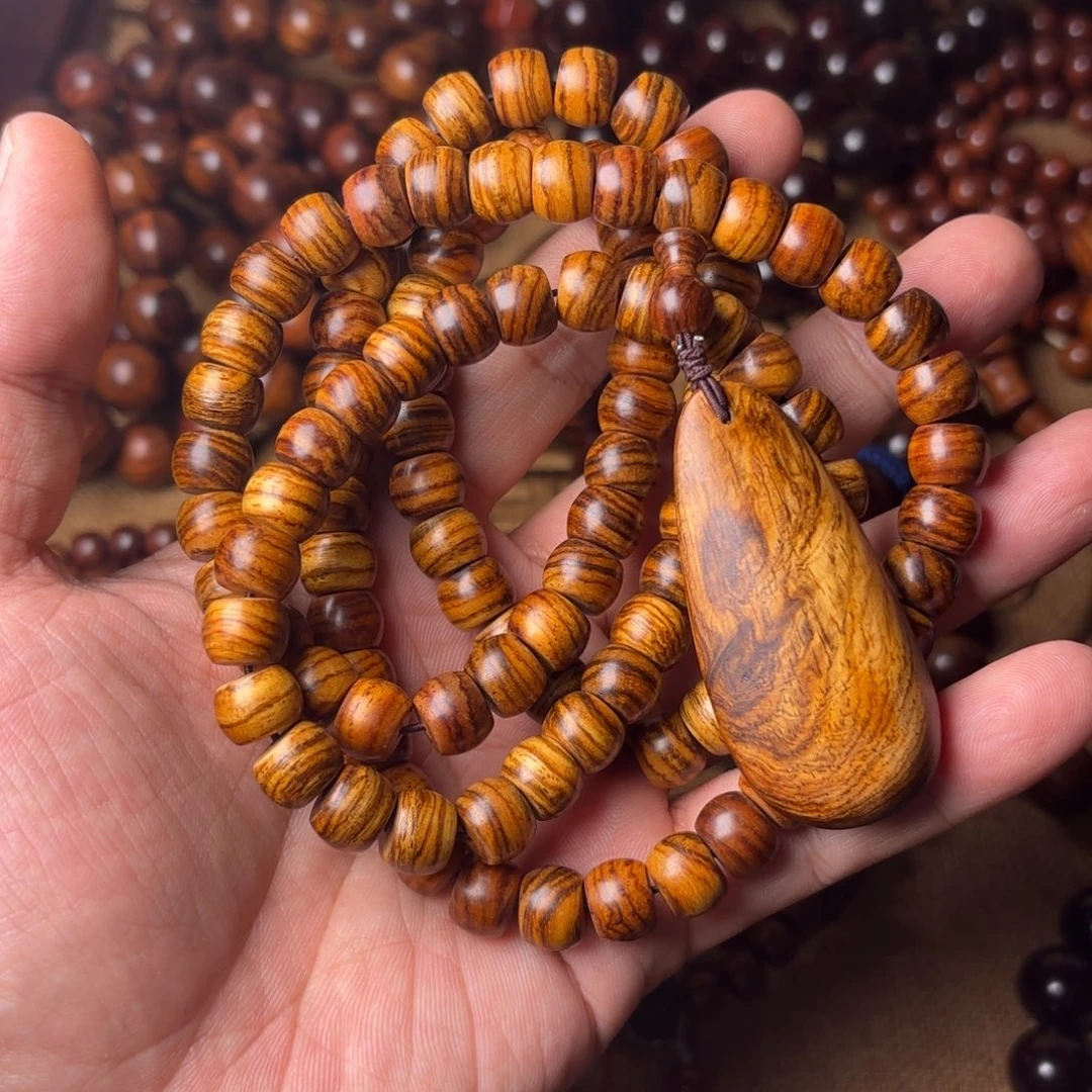 江***夏黄花梨/降香黄檀手串/手链多圈满虎皮