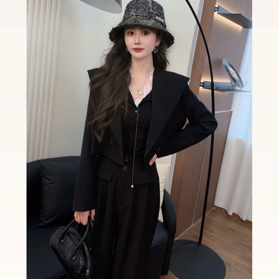 【西服➕西裤套装】定制高级感御姐范休闲时尚套装宽松西装外套套装