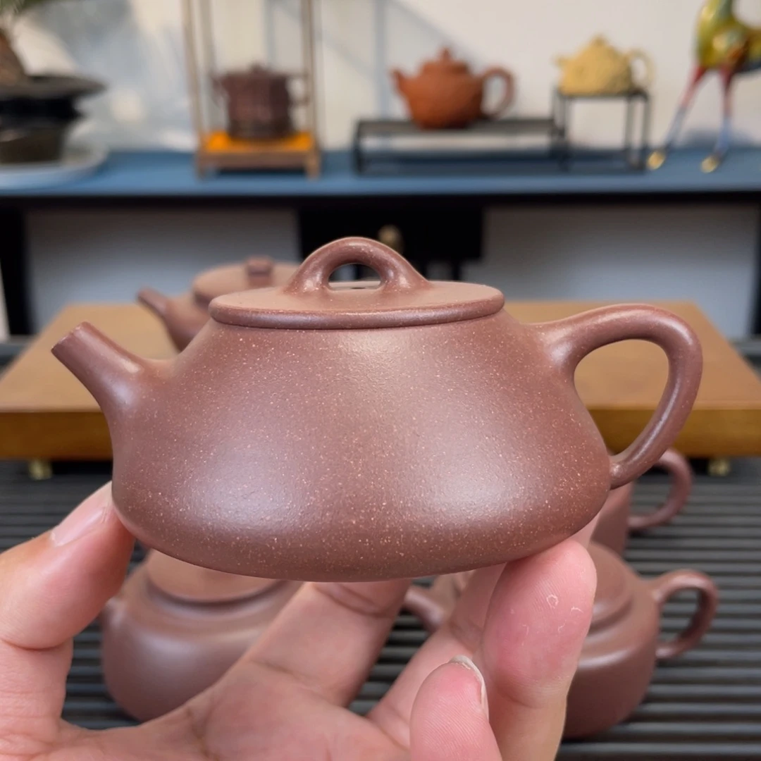 茶壶紫砂紫泥平盖石瓢150cc