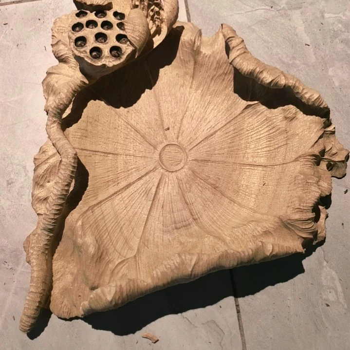 阴沉木一****钱手工壶承小叶金丝楠木