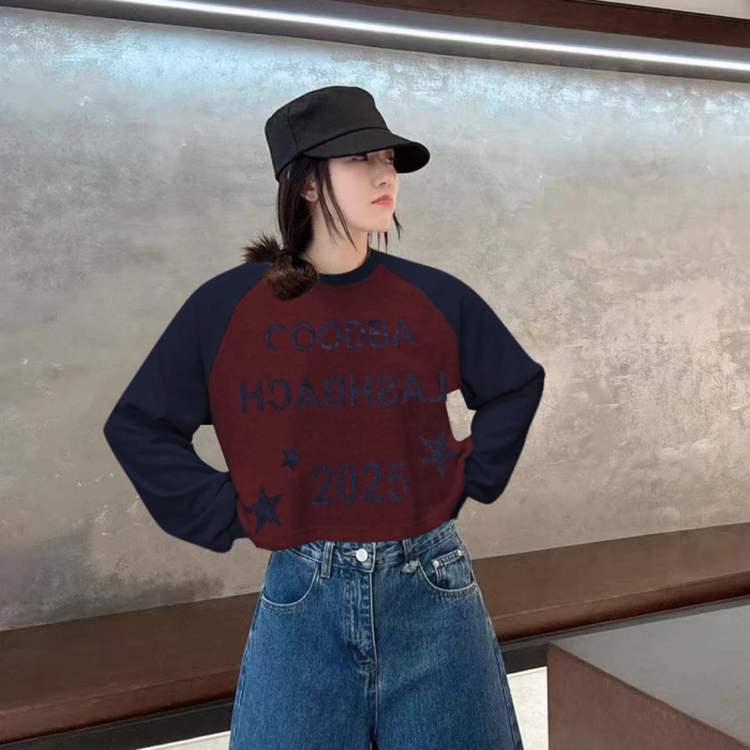 有货金韩#2683秋季福利高品质毛巾料长袖上衣，衣长：48cm