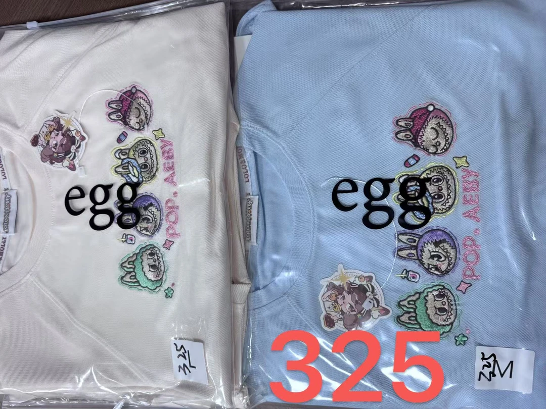 青岛代工 布布刺绣棉T 325