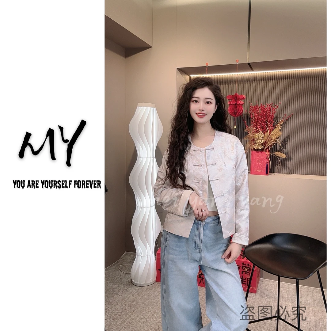 MYY｜”满园春色“新中式国风春季新款女装提花短外套