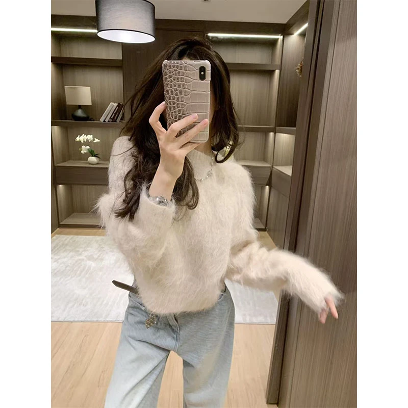 秋季设计感韩系修身显瘦针织上衣休闲简约百搭时尚阔腿长裤套装女