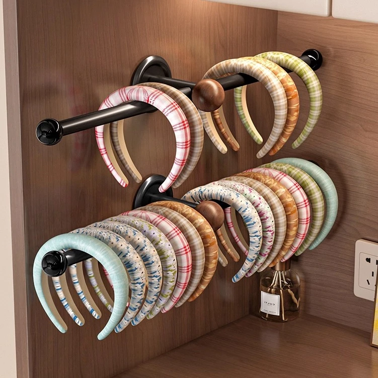 发箍发圈收纳神器上墙挂钩免打孔卫生间头绳皮筋发箍发饰壁挂架