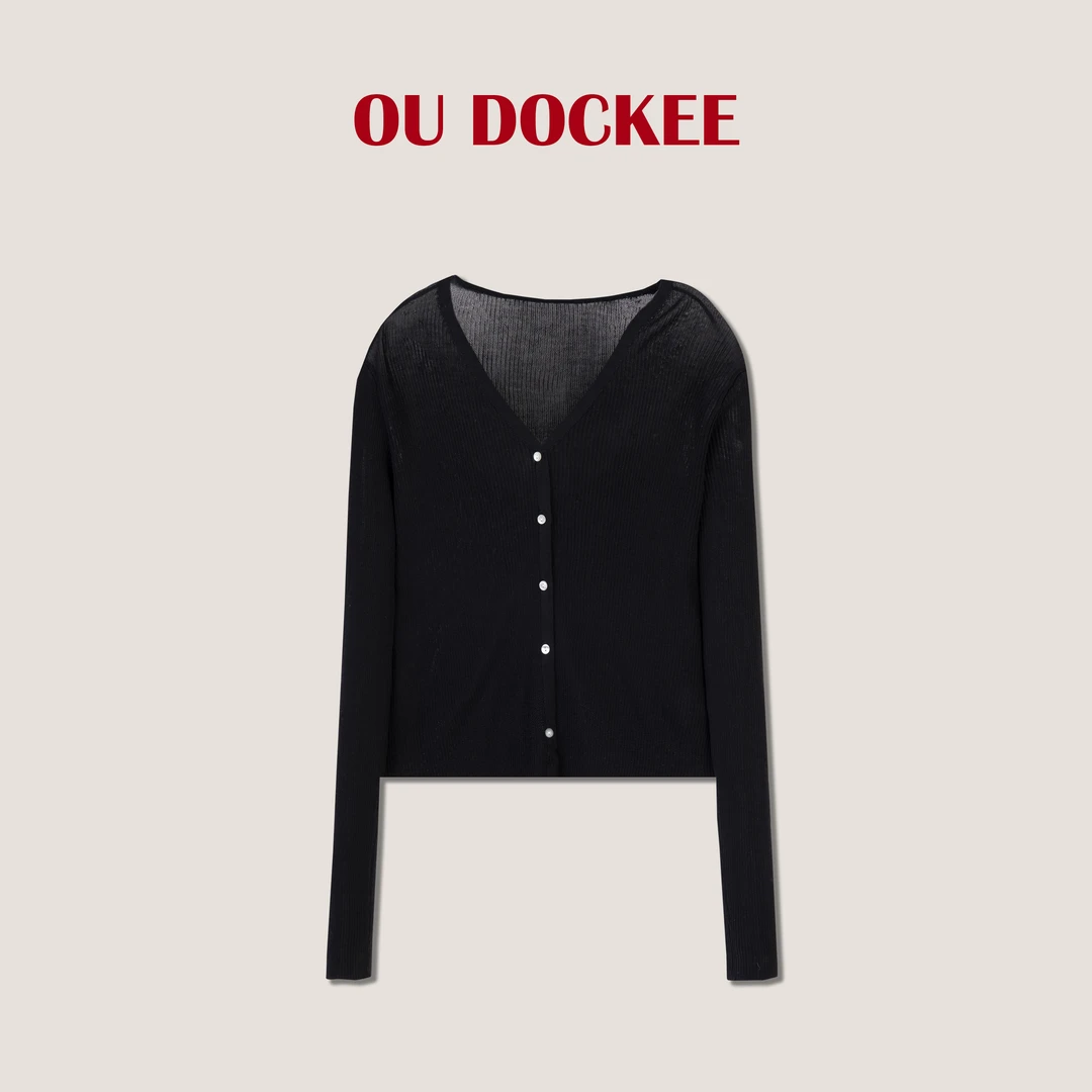 OUDOCKEE 鸥鸥【莱赛尔】18°开衫 长袖针织纯色百搭 M2501F156T