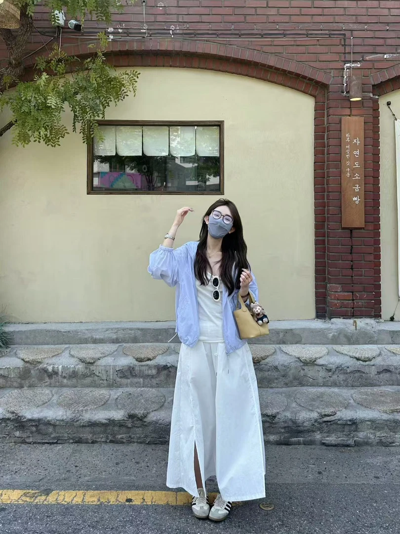 2025夏季新款薄款防晒衣女户外宽松休闲防晒服外套女百搭半身裙