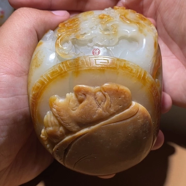 健***下和田玉未镶嵌颈饰