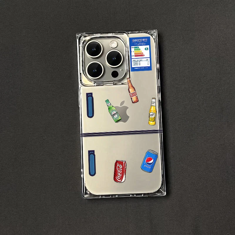 欧克里里饮料大冰箱适用苹果15/16promax手机壳1413冰晶方块1211